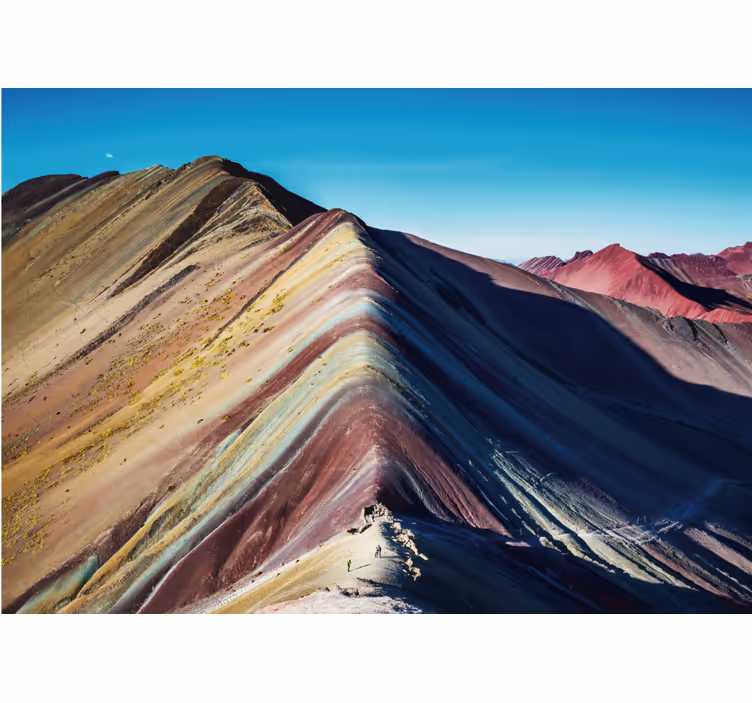 Mural de montañas paisaje montañoso vibrante - TenVinilo