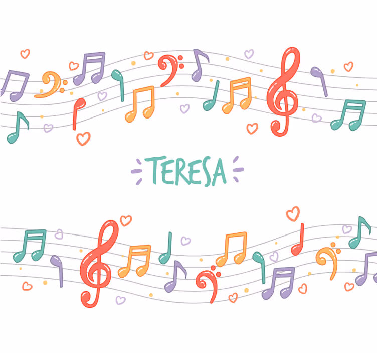 Mural de música notas musicales melódicas - TenVinilo