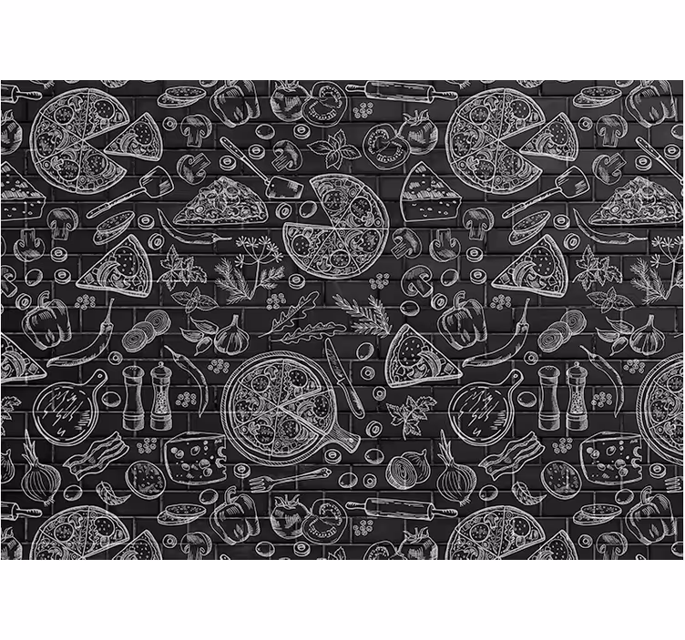 Mural para cocina ilustración de delicias culinarias - TenVinilo
