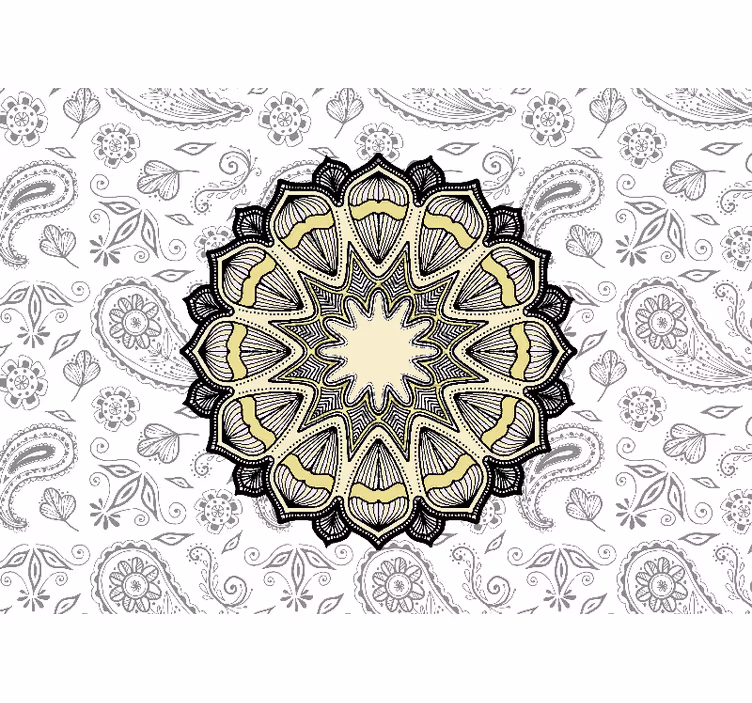 Mural de mandala motivo mandala elaborado - TenVinilo