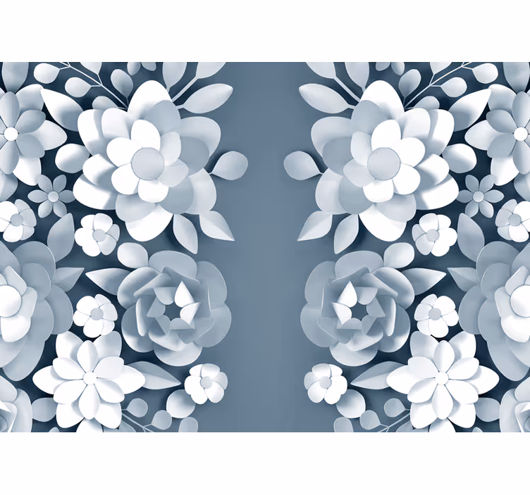 Mural de flores motivos botánicos elegantes - TenVinilo