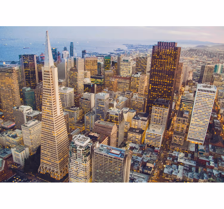 Mural ciudad san francisco horizonte - TenVinilo