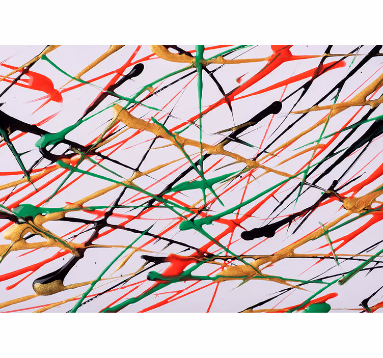 Mural abstracto pinceladas energéticas - TenVinilo