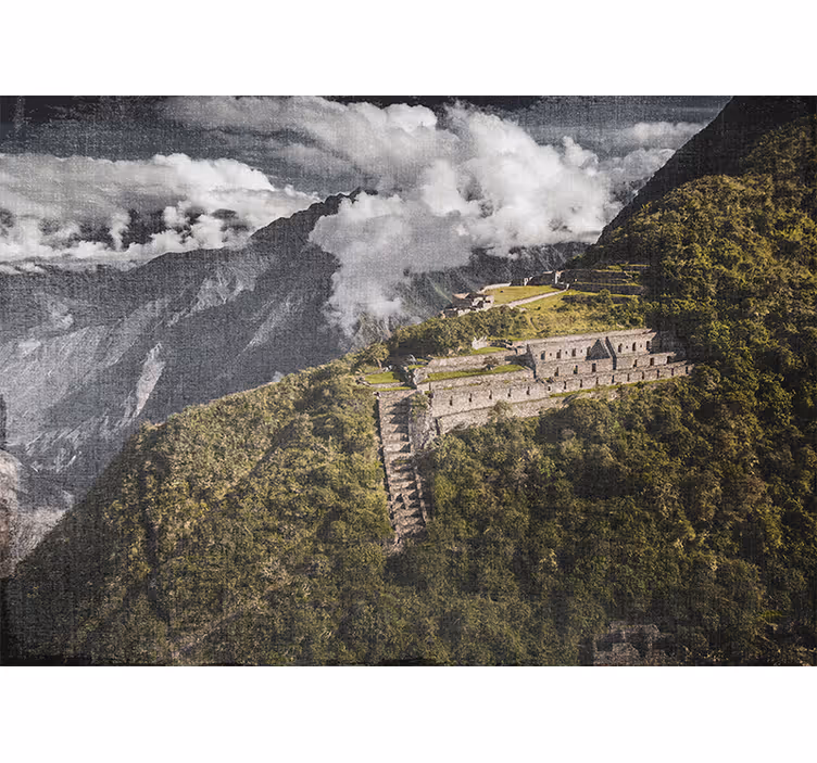 Mural de paisajes majestuosa vista de ruinas - TenVinilo