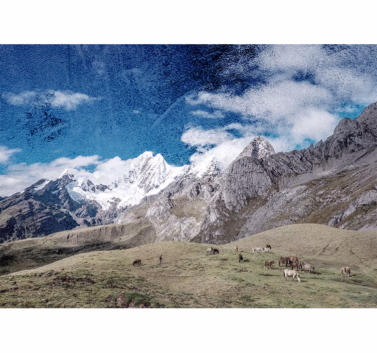 Fotomural naturaleza Cordillera huayhuash montañas - TenVinilo