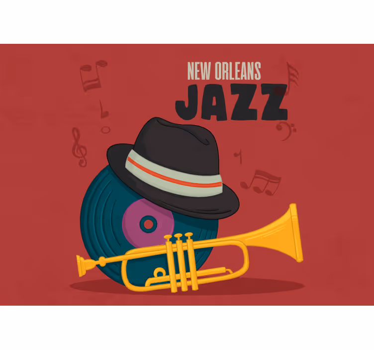 Fotomural musical Jazz de nueva orleans - TenVinilo