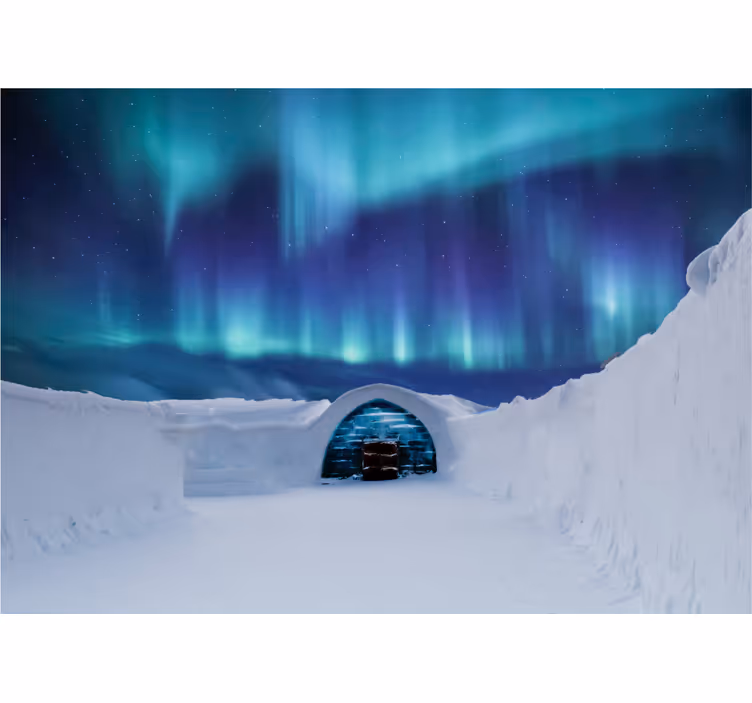 Mural de paisajes aurora boreal maravillosa - TenVinilo