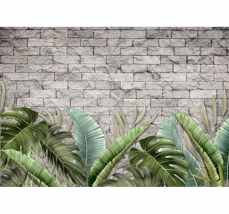 Mural de naturaleza verdes tropicales lujosos - TenVinilo