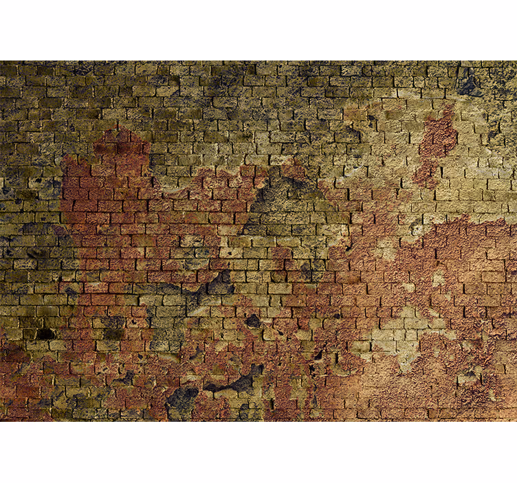 Mural efecto piedra textura de ladrillo envejecido - TenVinilo