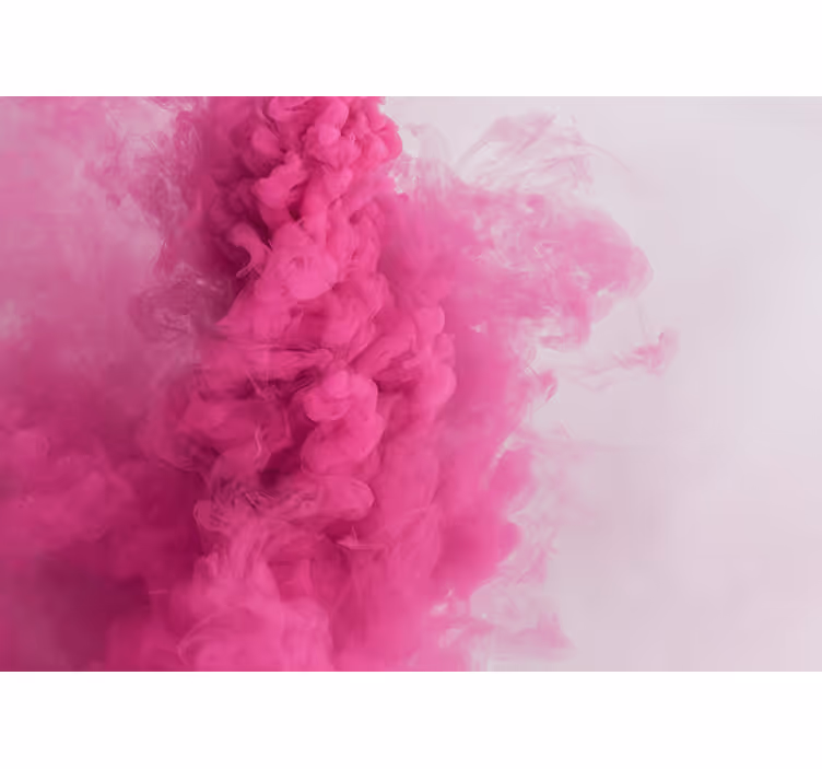 Mural abstracto nubes rosadas esponjosas - TenVinilo