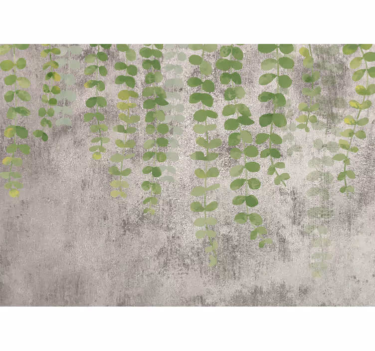 Mural de naturaleza diseño de vegetación colgante - TenVinilo