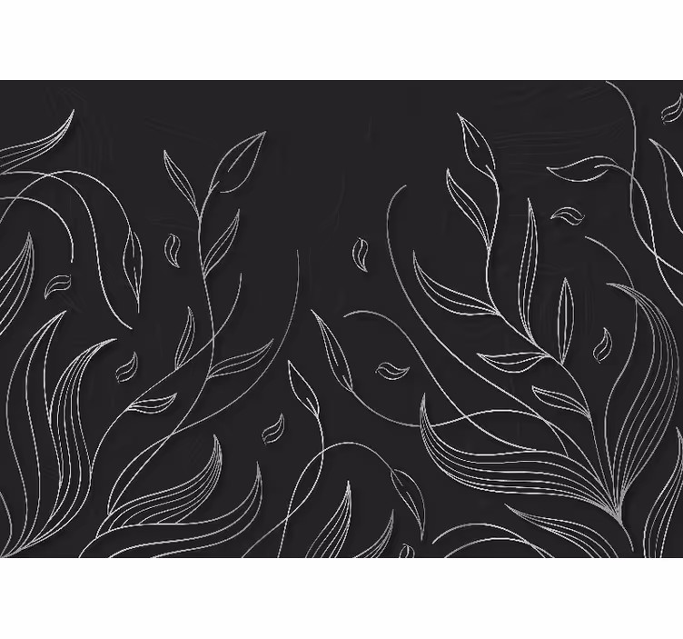 Mural de naturaleza patrones de hojas elegantes - TenVinilo
