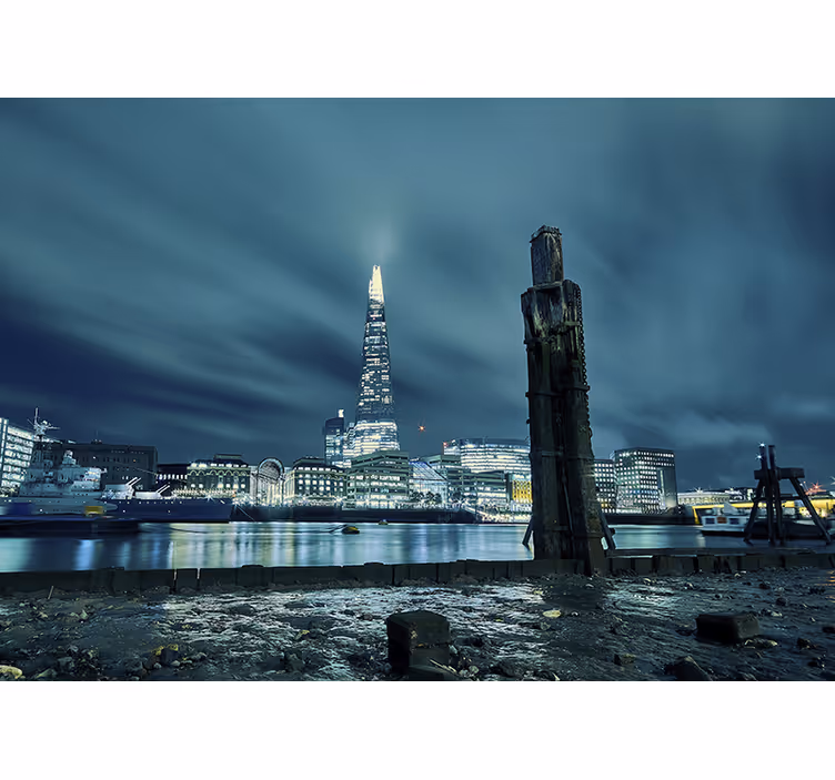 Mural de londres torre shard de noche - TenVinilo