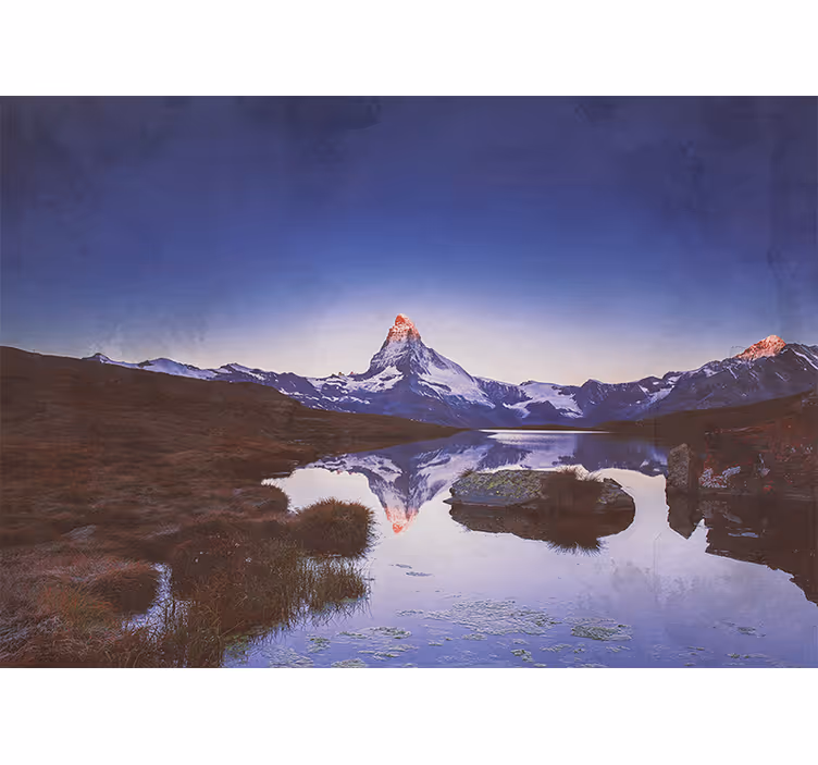 Mural de paisajes eco de montañas majestuosas - TenVinilo
