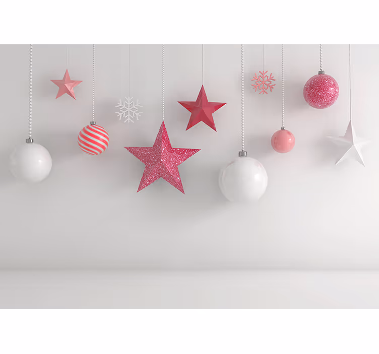 Mural de navidad adornos colgantes navideños - TenVinilo