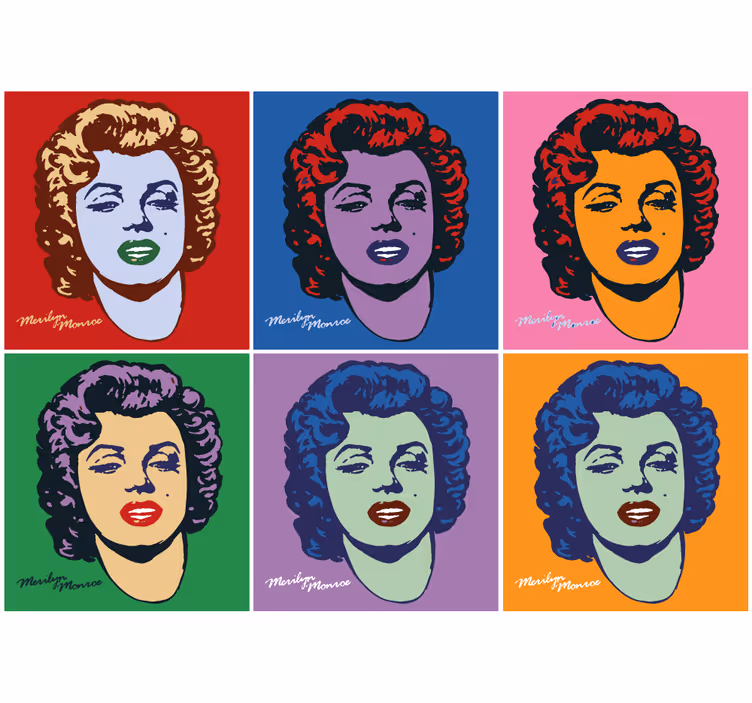 Mural de arte retratos de pop art - TenVinilo