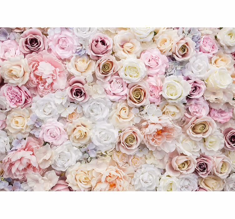 Mural de flores colección flor de rosa - TenVinilo