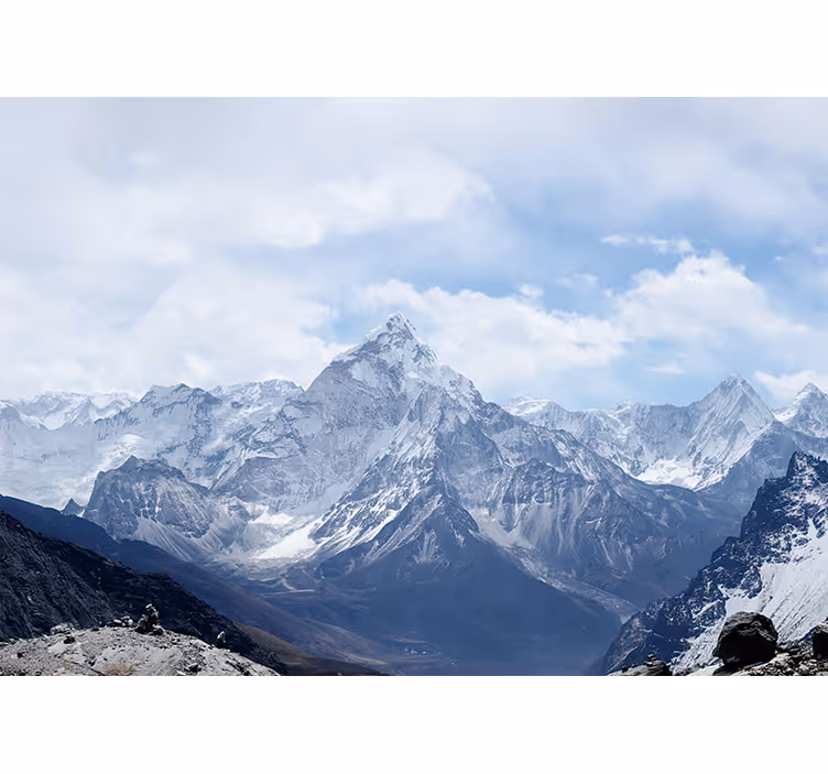 Mural de montañas cumbres nevadas majestuosas - TenVinilo