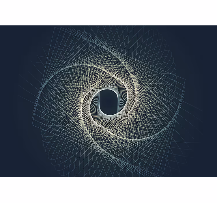 Mural abstracto patrón geométrico espiral - TenVinilo