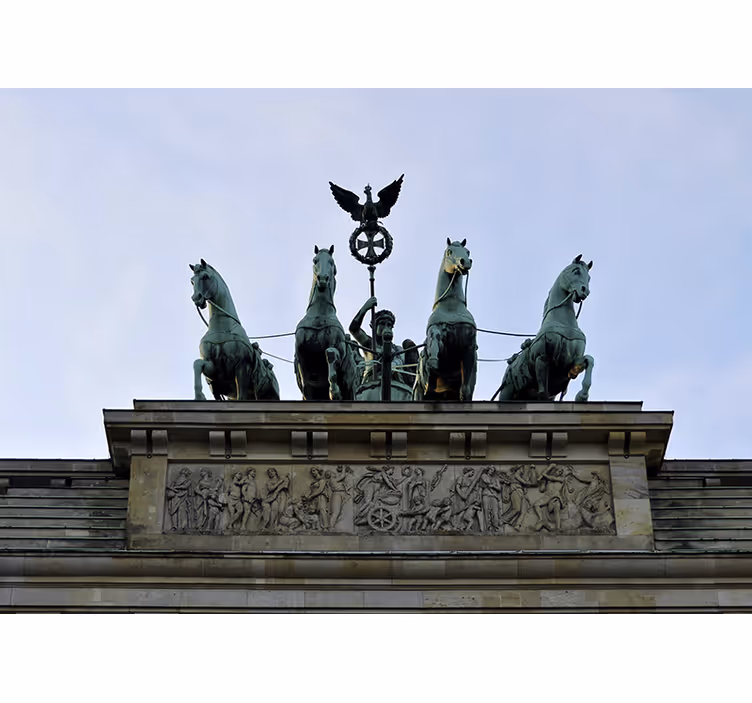 Mural de berlín estatua de la puerta de brandenburgo - TenVinilo