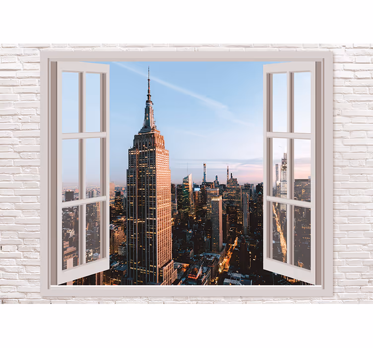 Fotomural Nueva York Ventana abierta - TenVinilo