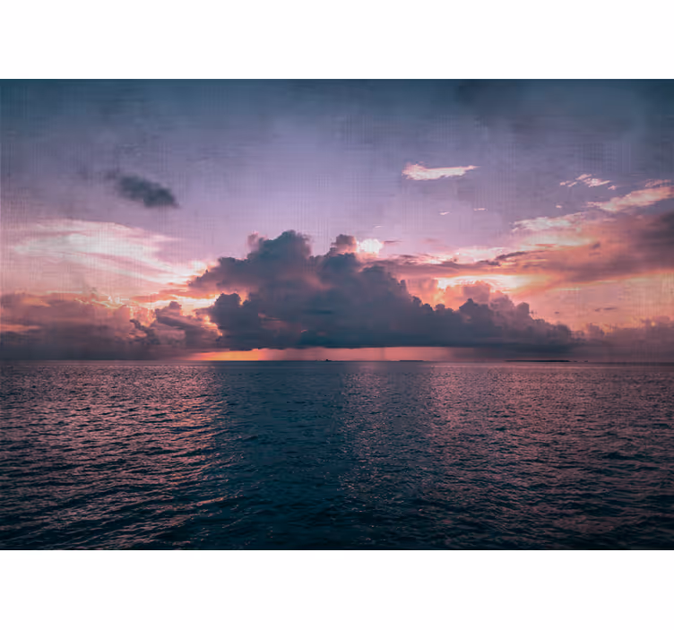 Mural de paisajes océano tranquilo al atardecer - TenVinilo