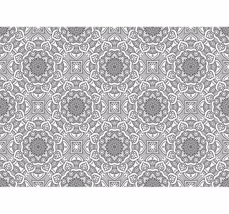 Fotomural mandala Patrón ornamental indio detallado - TenVinilo