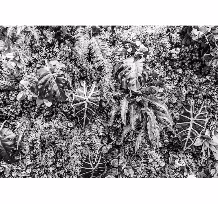 Mural de naturaleza capas de vegetación texturizada - TenVinilo