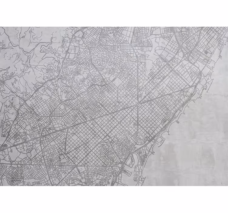 Mural ciudad mapa detallado - TenVinilo