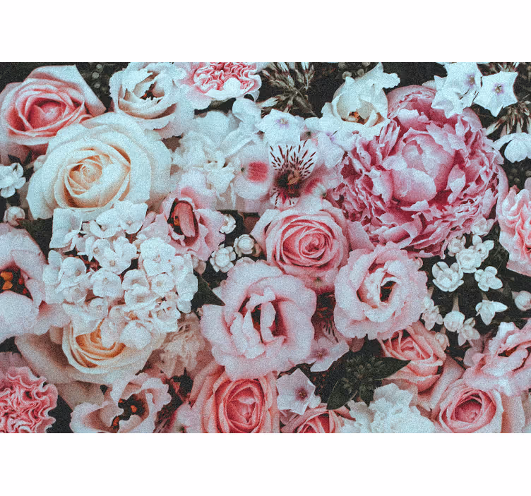 Mural de flores arreglo floral delicioso - TenVinilo