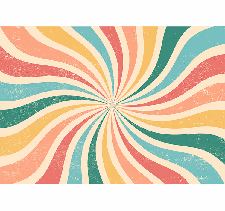 Fotomural 3d olas de color espiral - TenVinilo