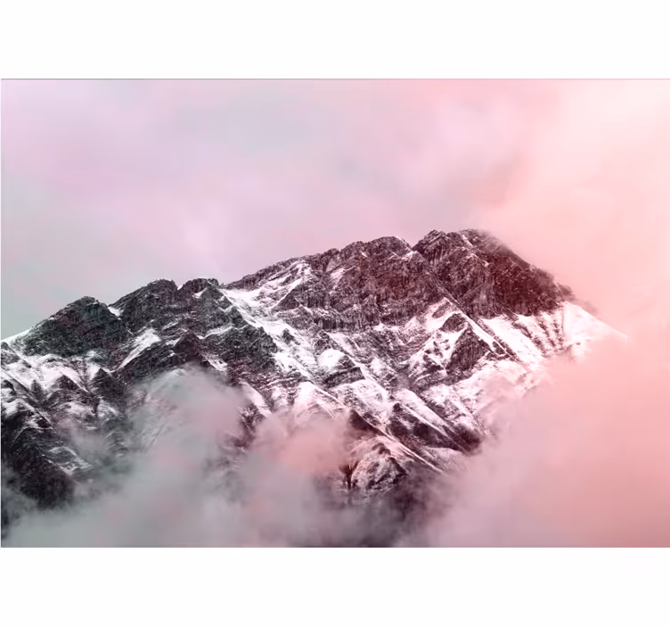 Mural de montañas pico de montaña nevado - TenVinilo