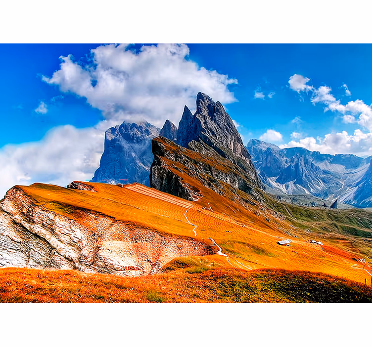 Mural de paisajes panorama de picos montañosos - TenVinilo