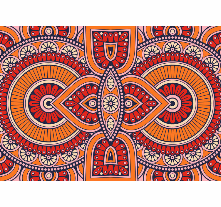Mural de mandala motivos circulares elaborados - TenVinilo