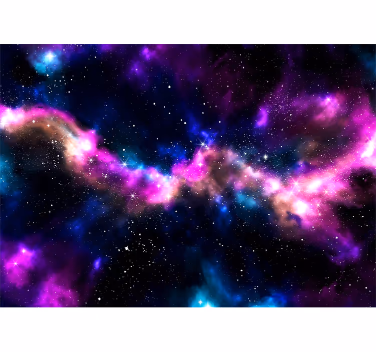 Mural del espacio paisaje de nebulosa cósmica - TenVinilo