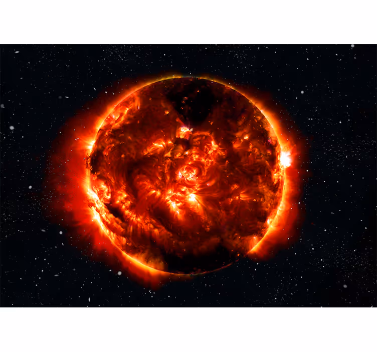 Mural del espacio efecto de explosión solar - TenVinilo