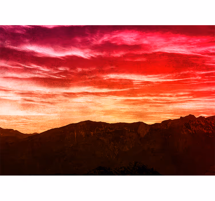 Mural de montañas crepúsculo regal de montañas - TenVinilo
