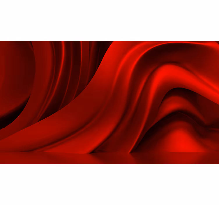 Fotomural 3D Formas rojas onduladas - TenVinilo