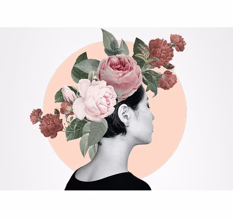Mural de flores adorno floral para el cabello - TenVinilo