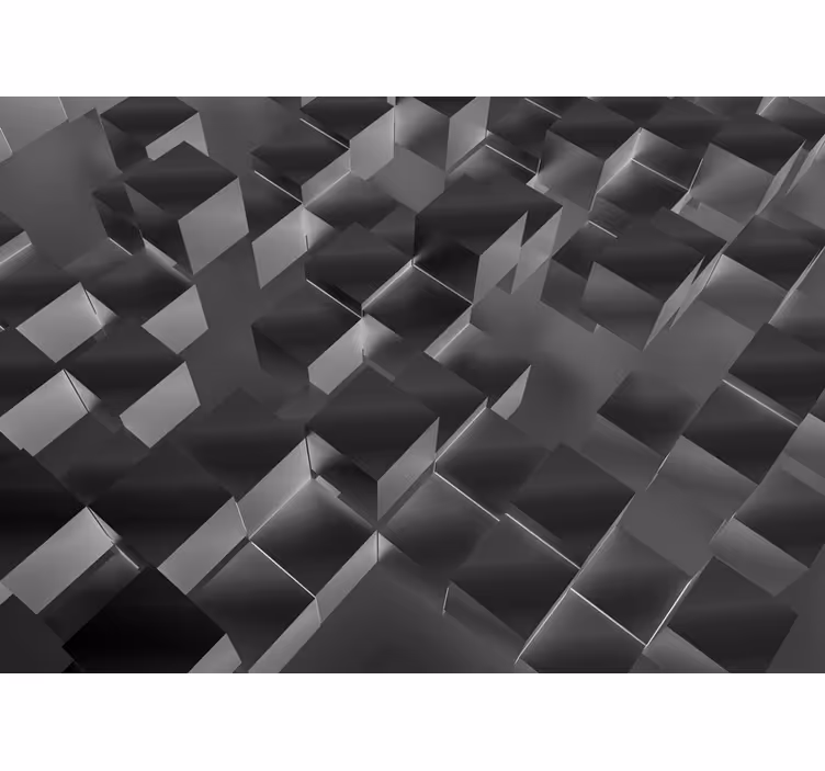Mural de textura cubos tridimensionales - TenVinilo