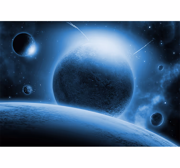 Mural del espacio escena planetaria celestial - TenVinilo