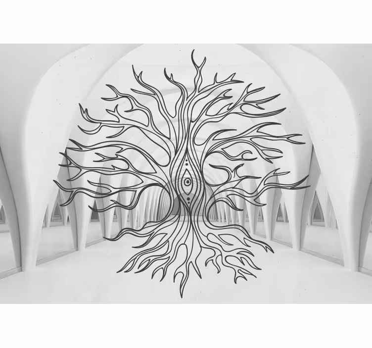 Mural de naturaleza simbolismo del árbol - TenVinilo