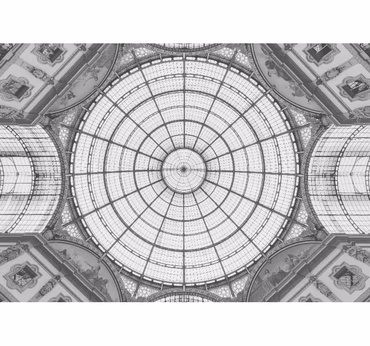 Mural de arte cúpula de cristal arquitectónica - TenVinilo
