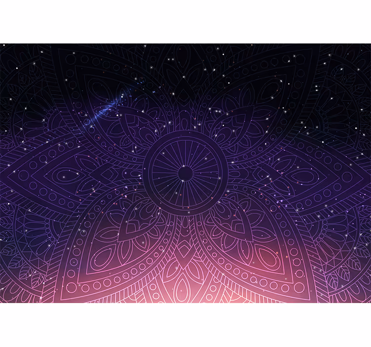 Mural de mandala motivo mandala intrincado - TenVinilo