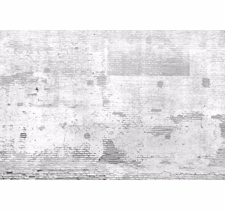 Fotomural imitación ladrillo viejo muro blanco - TenVinilo