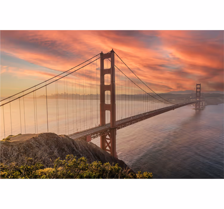 Fotomural para oficina puente del Golden Gate - TenVinilo