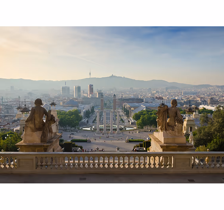 Mural Barcelona vista panorámica de barcelona - TenVinilo