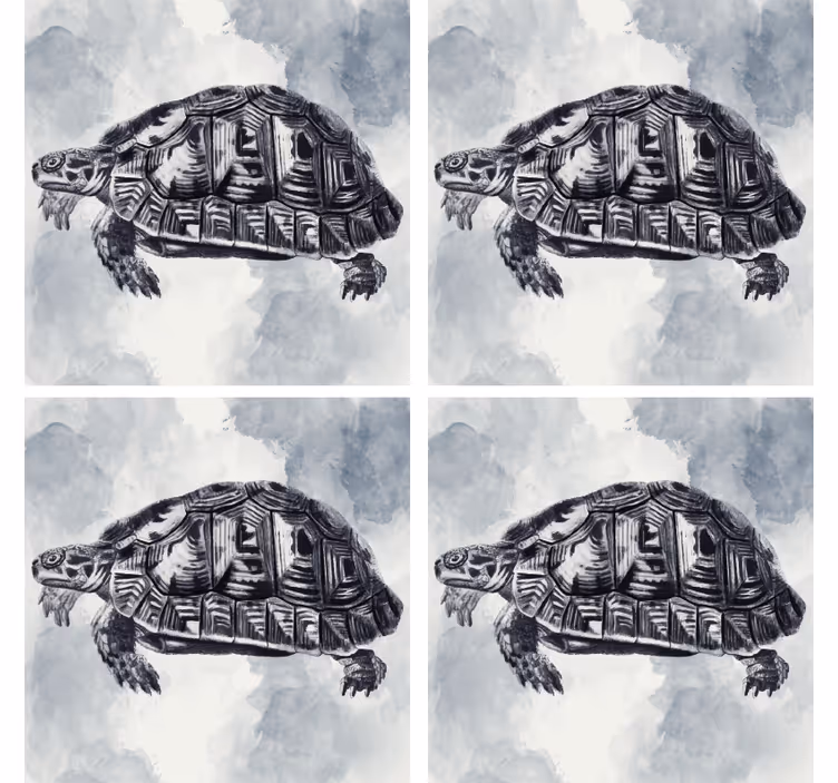 Posavasos animal gris de tortuga vintage - TenVinilo
