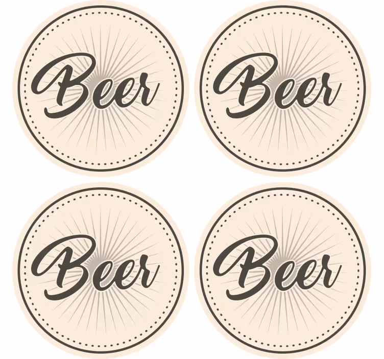 Posavasos cerveza tipografía elegante brew - TenVinilo