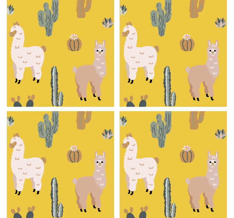 Posavasos original alpaca y cactus - TenVinilo